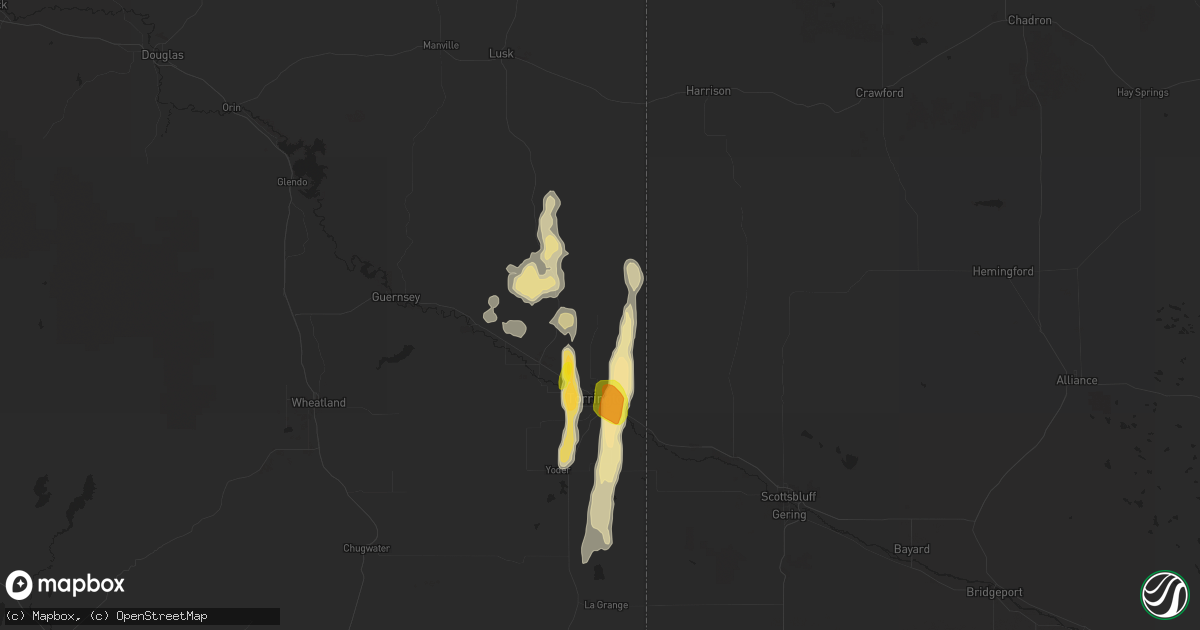 Hail map in Torrington, WY on May 20, 2021