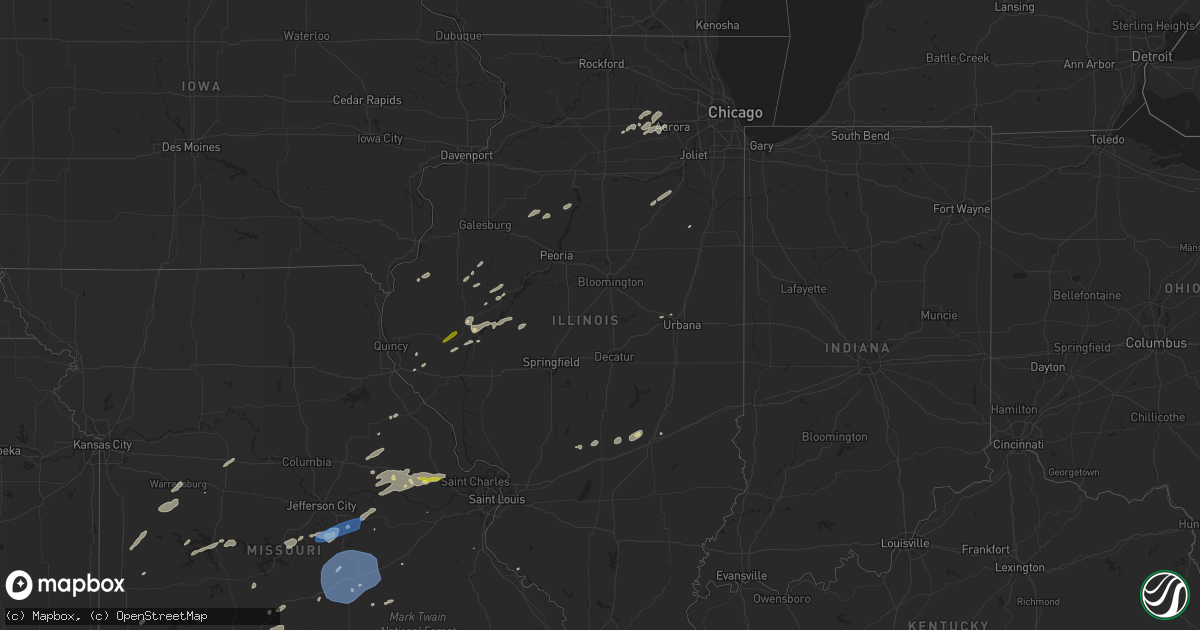Hail map in Illinois on May 20, 2022