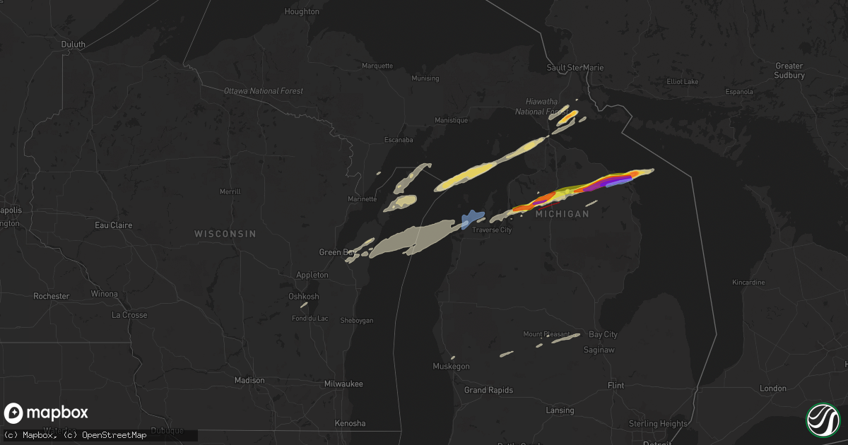 Hail map in Michigan on May 20, 2022