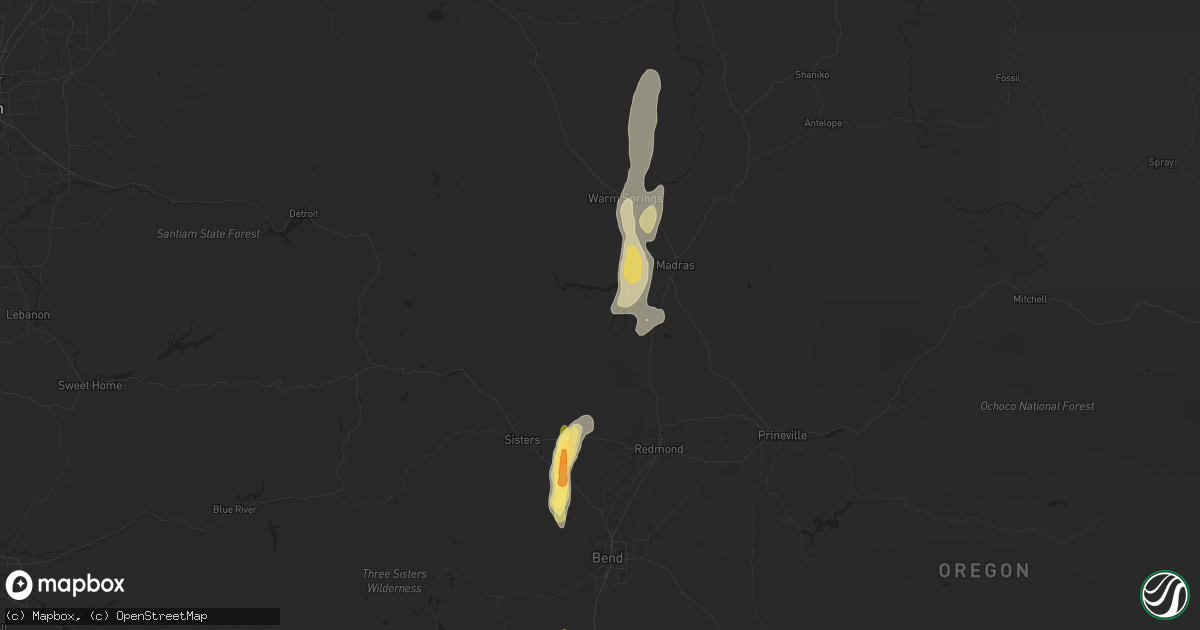 Hail map in Culver, OR on May 20, 2023