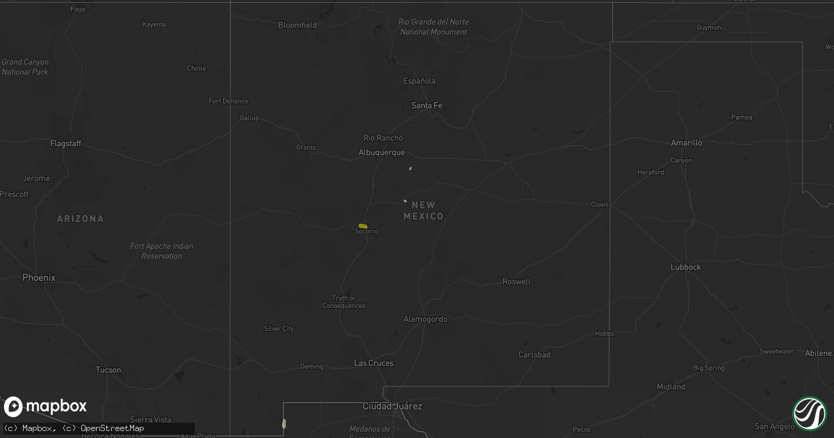 Hail map in New Mexico on May 20, 2023