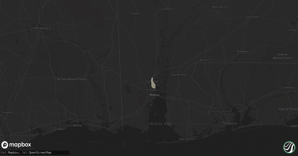 Hail map in Saraland, AL on May 20, 2023