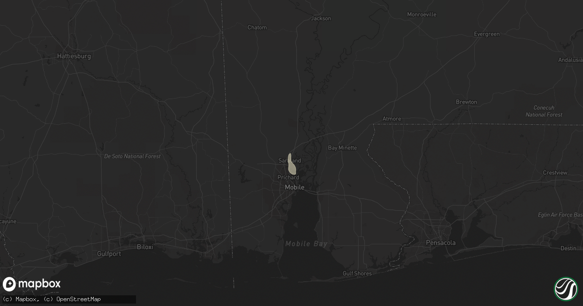 Hail map in Satsuma, AL on May 20, 2023