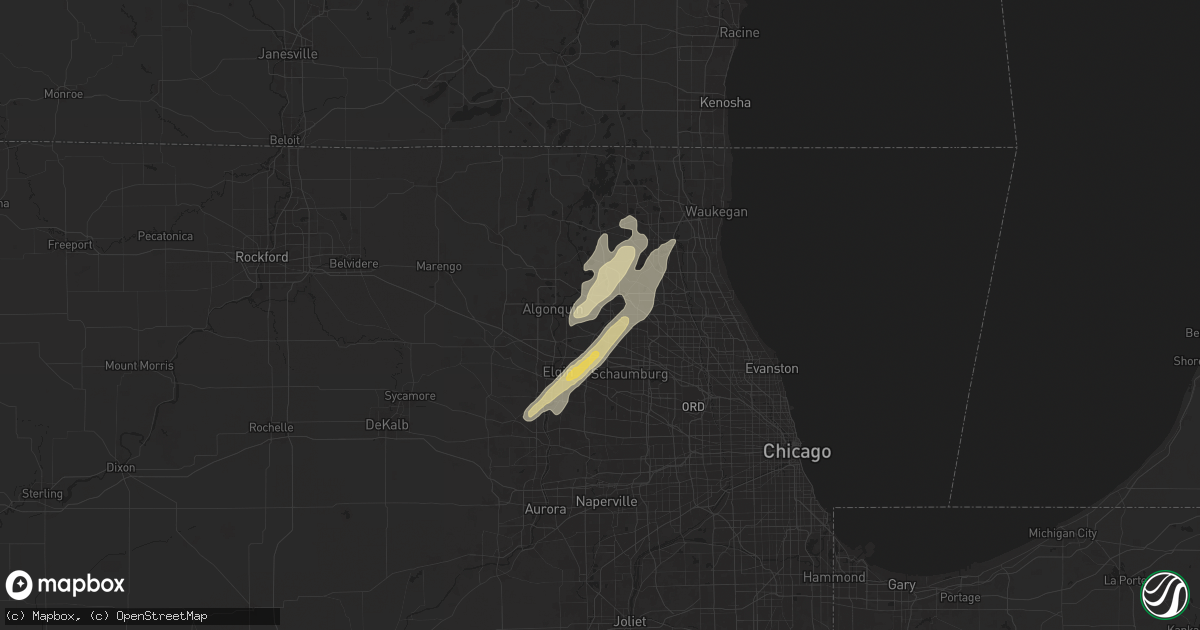 Hail map in Barrington, IL on May 20, 2024