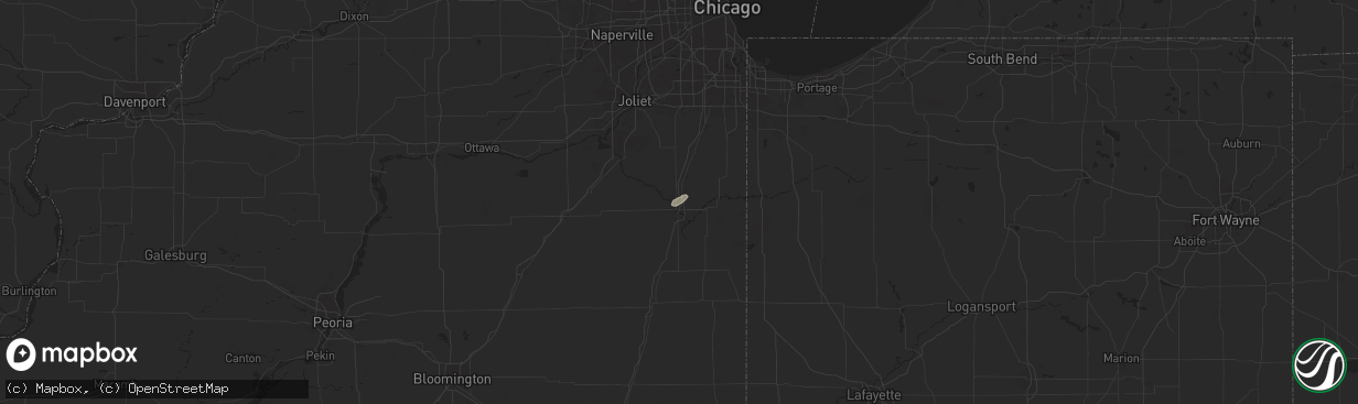 Hail map in Bradley, IL on May 20, 2024