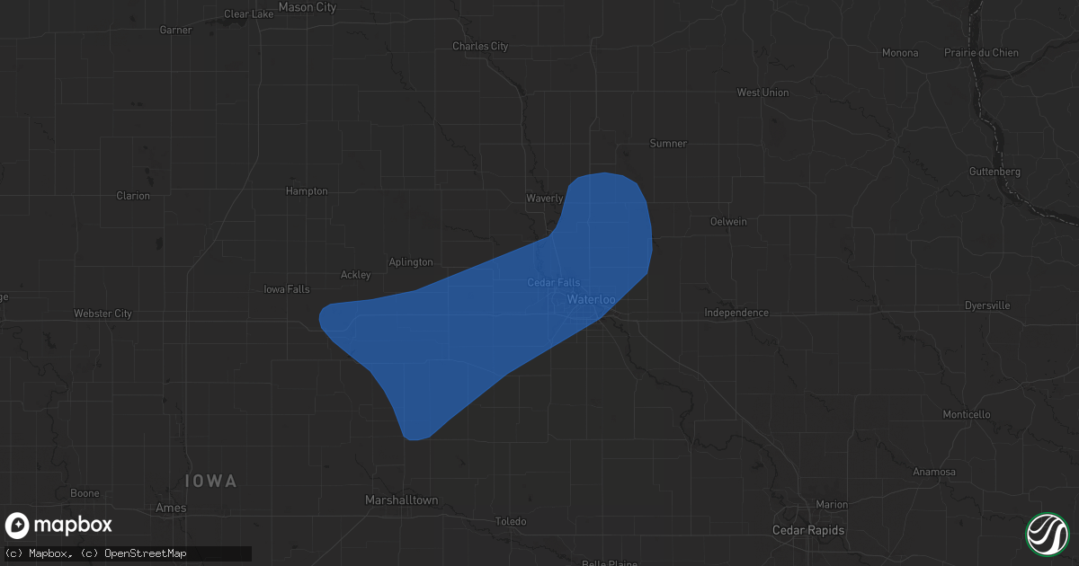 Hail map in Cedar Falls, IA on May 20, 2024