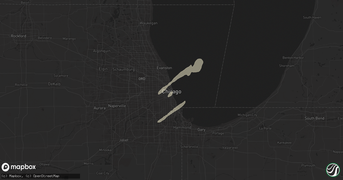 Hail map in Chicago, IL on May 20, 2024