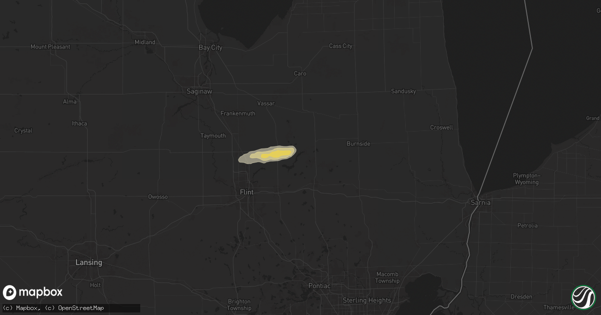 Hail map in Columbiaville, MI on May 20, 2024