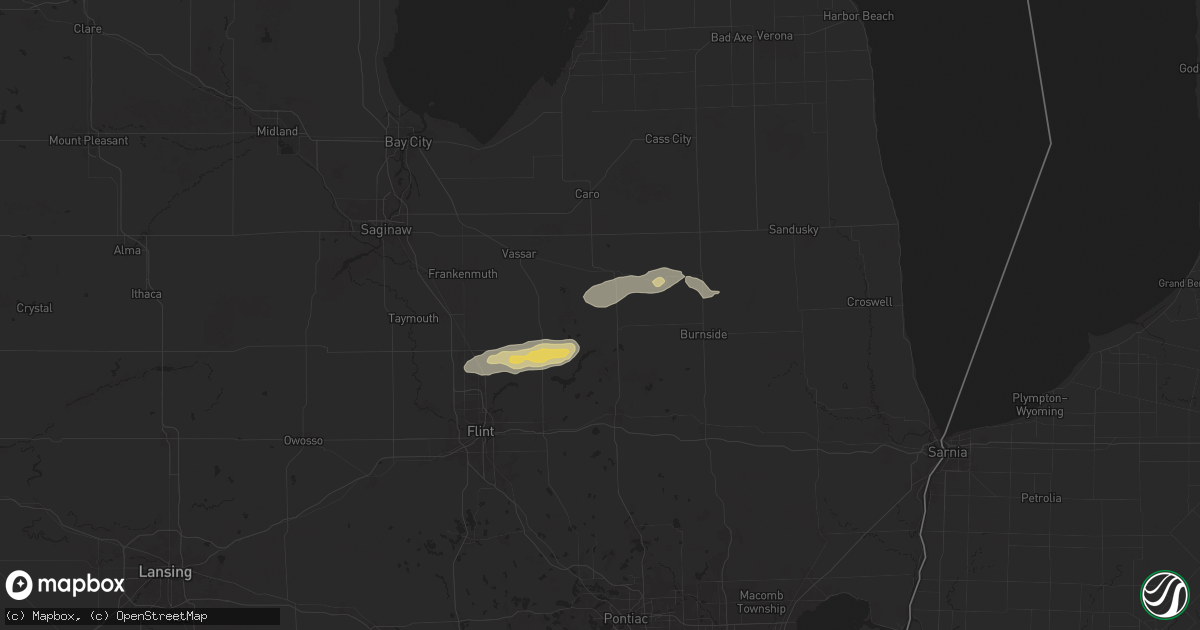 Hail map in Fostoria, MI on May 20, 2024