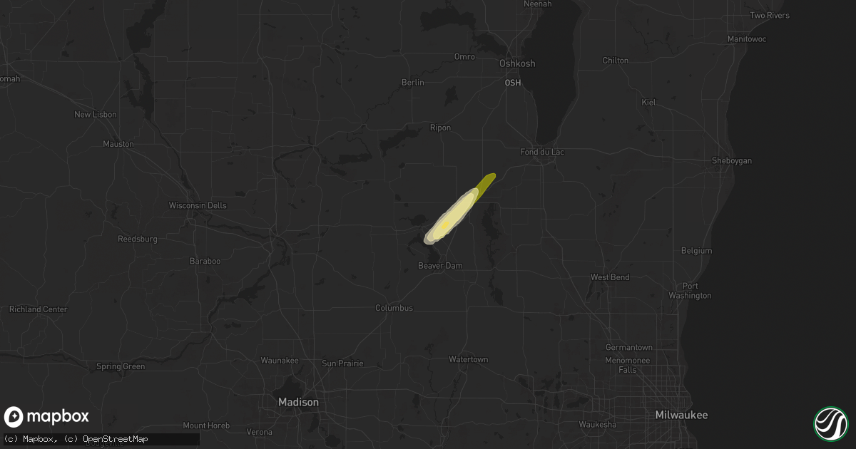Hail map in Fox Lake, WI on May 20, 2024