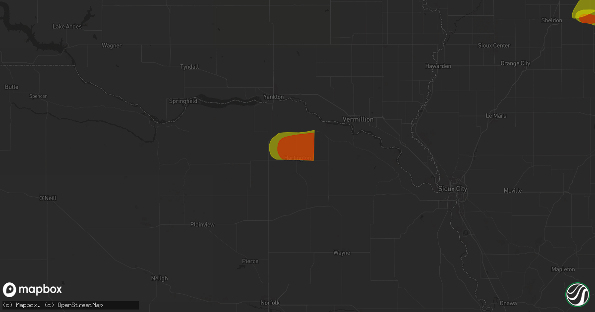 Hail map in Hartington, NE on May 20, 2024