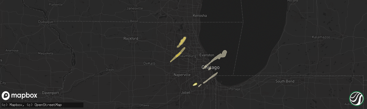 Hail map in Hoffman Estates, IL on May 20, 2024