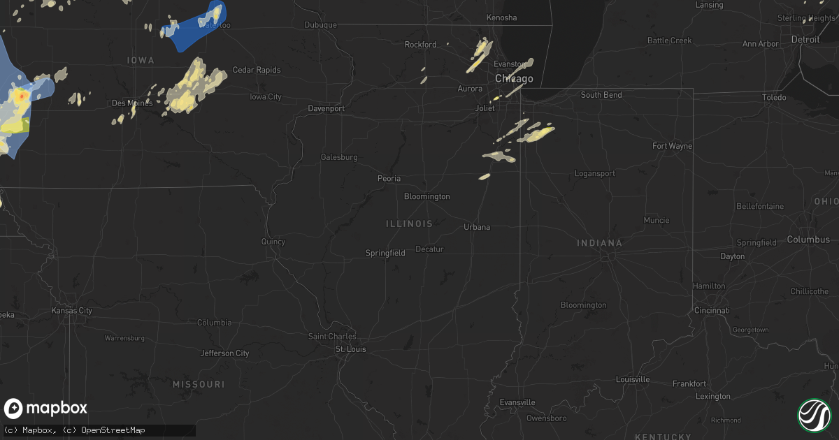 Hail map in Illinois on May 20, 2024