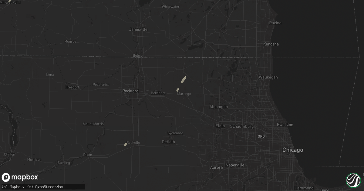 Hail map in Marengo, IL on May 20, 2024