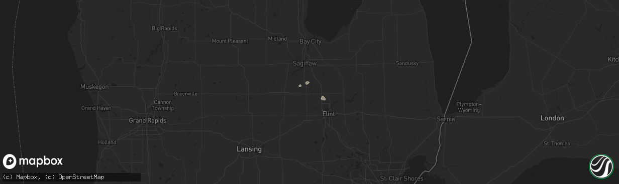 Hail map in Montrose, MI on May 20, 2024