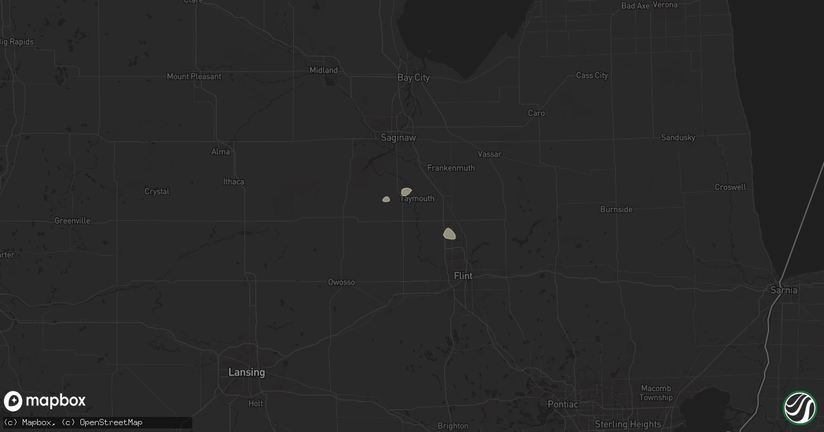 Hail map in Montrose, MI on May 20, 2024