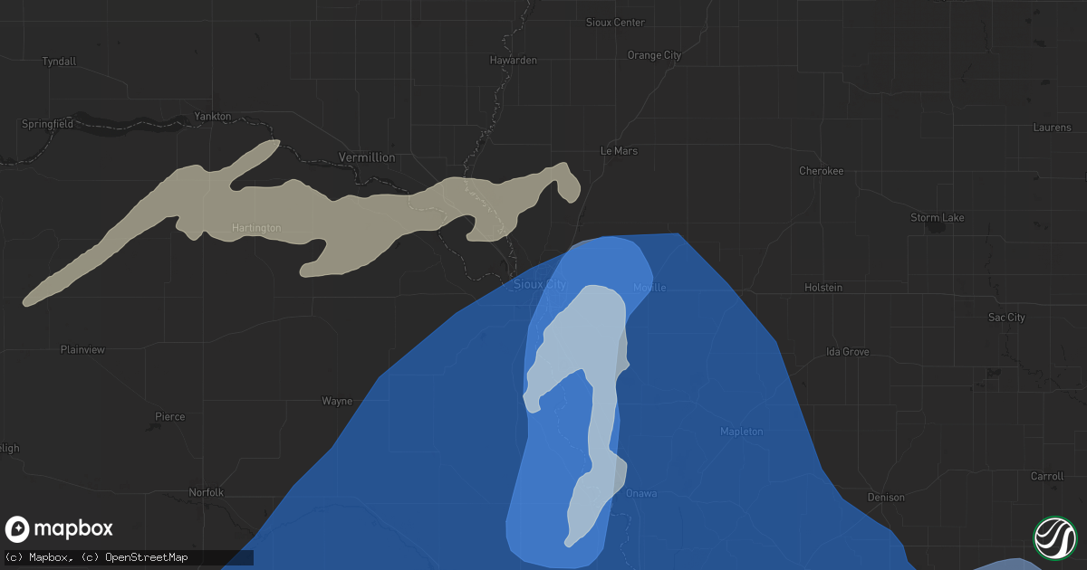 Hail map in Sioux City, IA on May 20, 2024