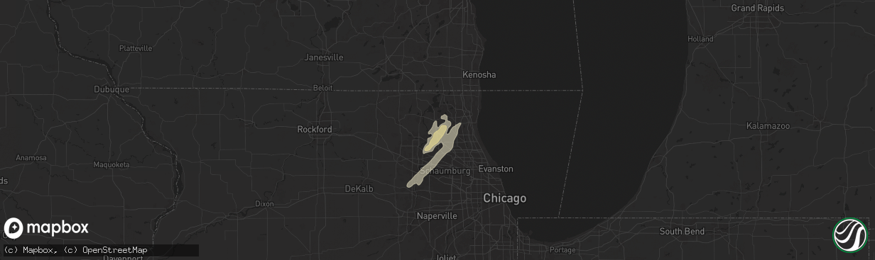 Hail map in Wauconda, IL on May 20, 2024