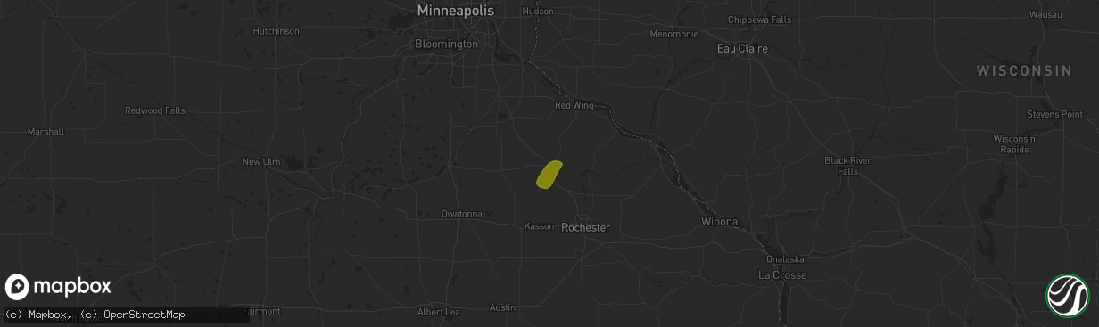 Hail map in Zumbrota, MN on May 20, 2024