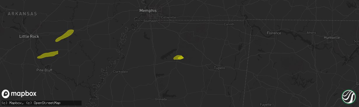 Hail map in Abbeville, MS on May 20, 2025