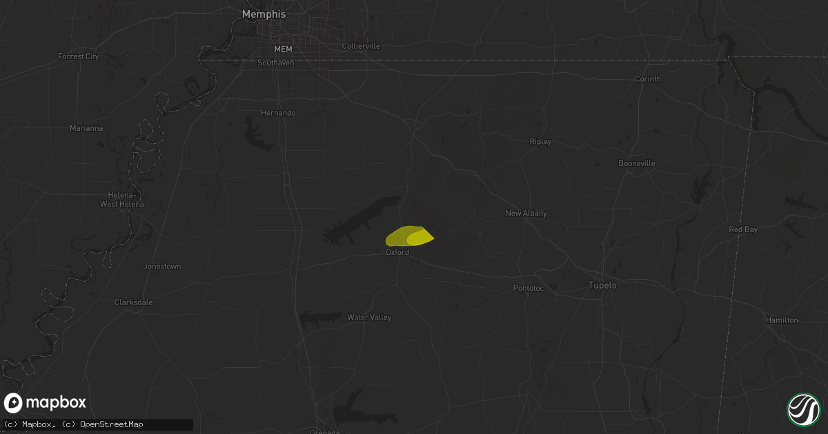 Hail map in Abbeville, MS on May 20, 2025