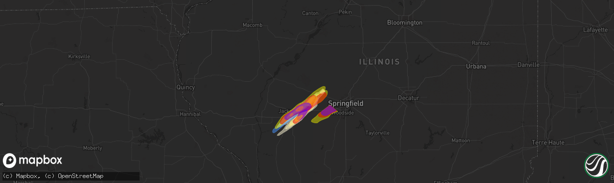 Hail map in Ashland, IL on May 20, 2025