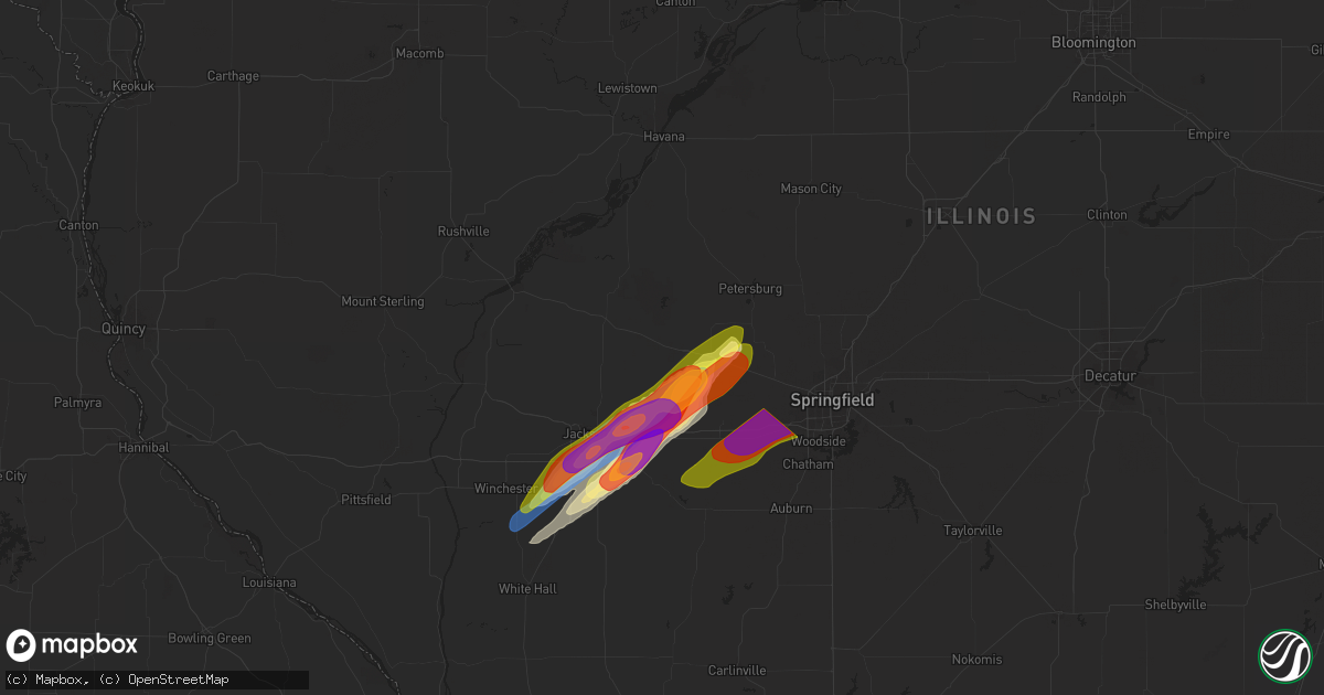 Hail map in Ashland, IL on May 20, 2025
