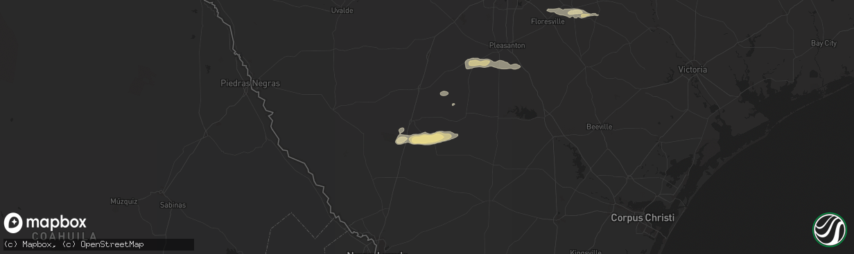Hail map in Cotulla, TX on May 20, 2025