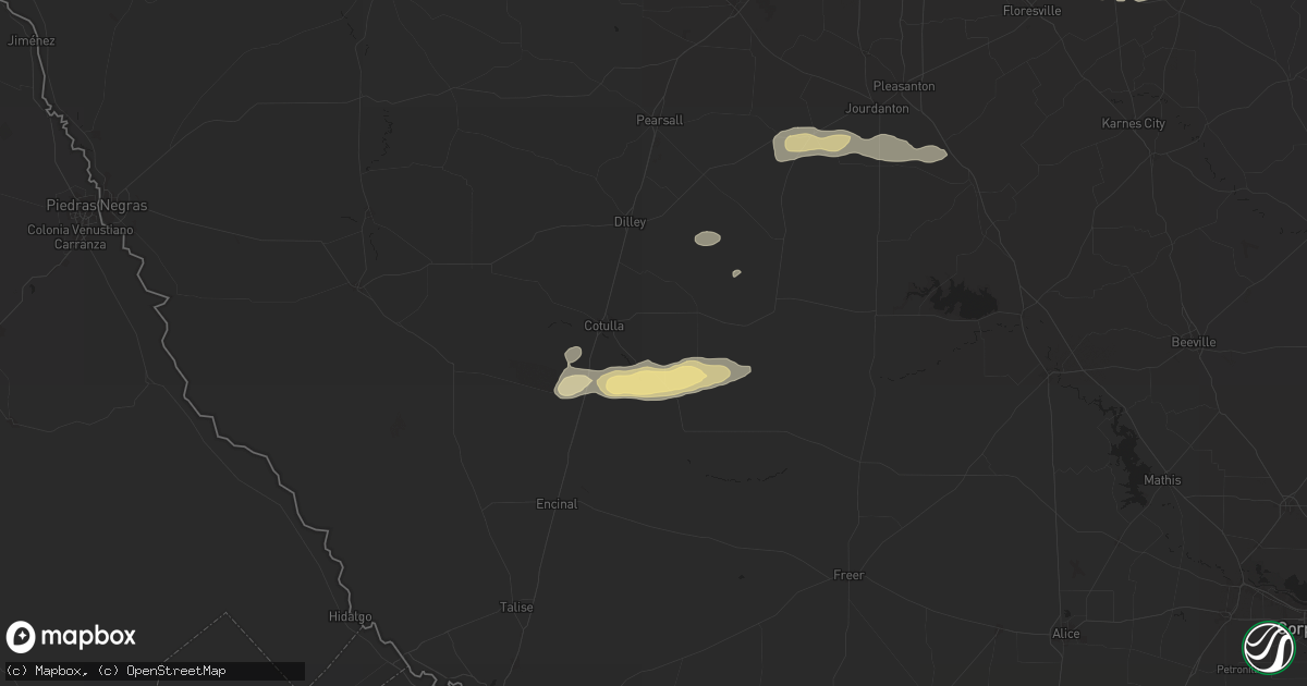 Hail map in Cotulla, TX on May 20, 2025