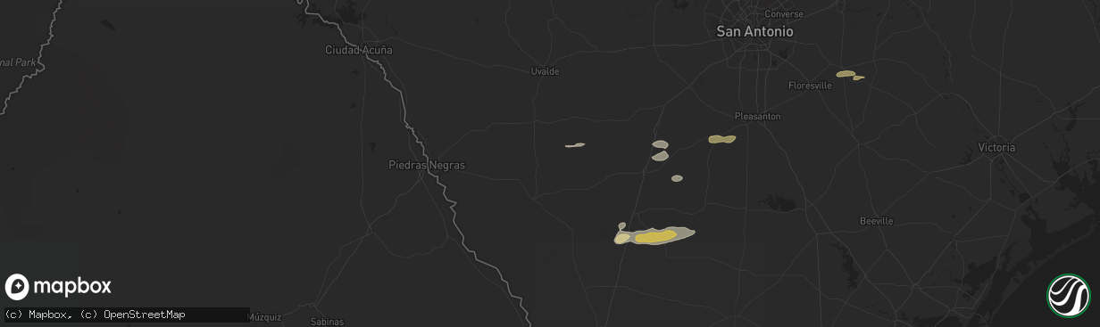 Hail map in Crystal City, TX on May 20, 2025