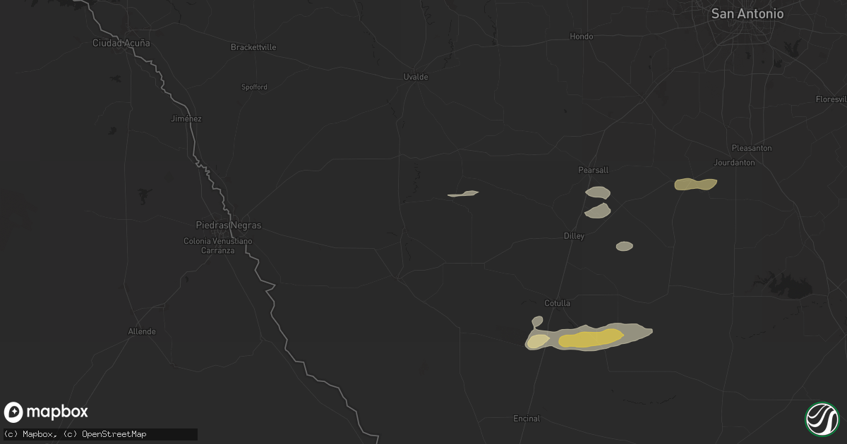 Hail map in Crystal City, TX on May 20, 2025