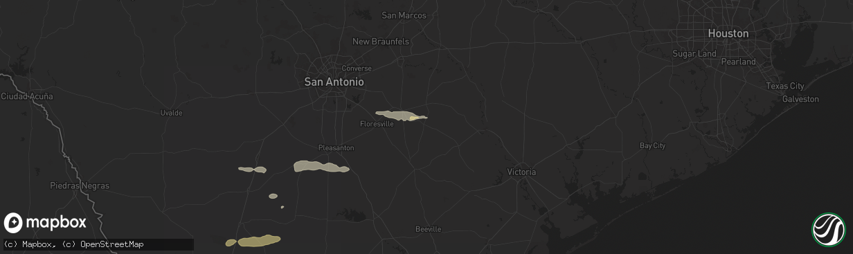 Hail map in Gillett, TX on May 20, 2025