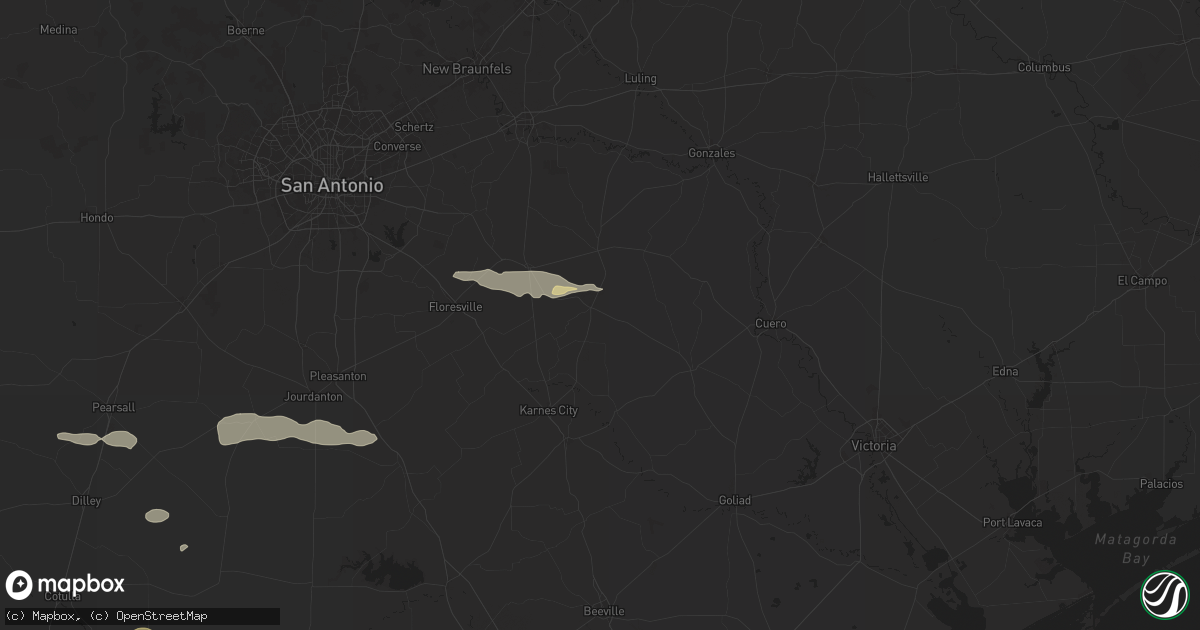 Hail map in Gillett, TX on May 20, 2025