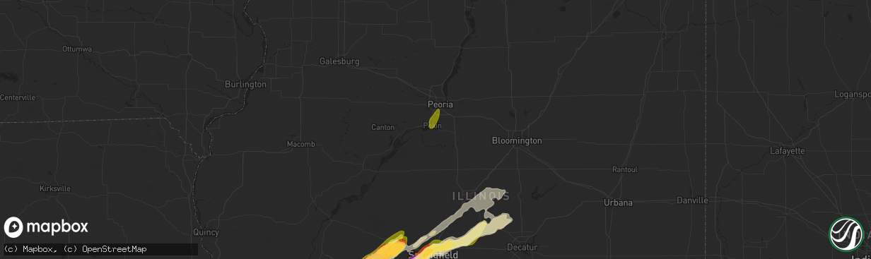 Hail map in Pekin, IL on May 20, 2025