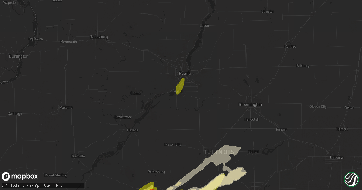 Hail map in Pekin, IL on May 20, 2025