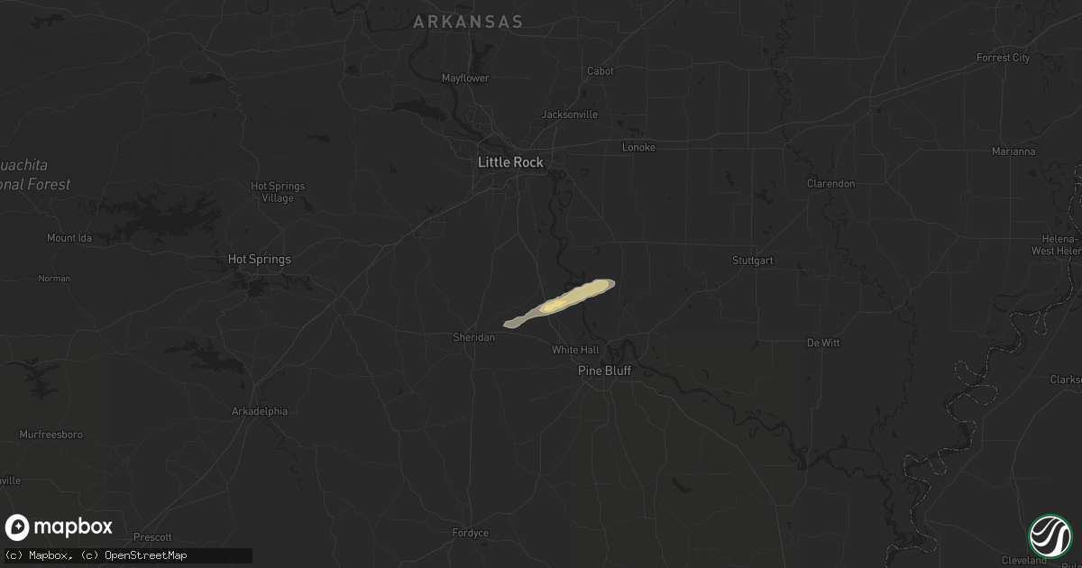 Hail map in Redfield, AR on May 20, 2025