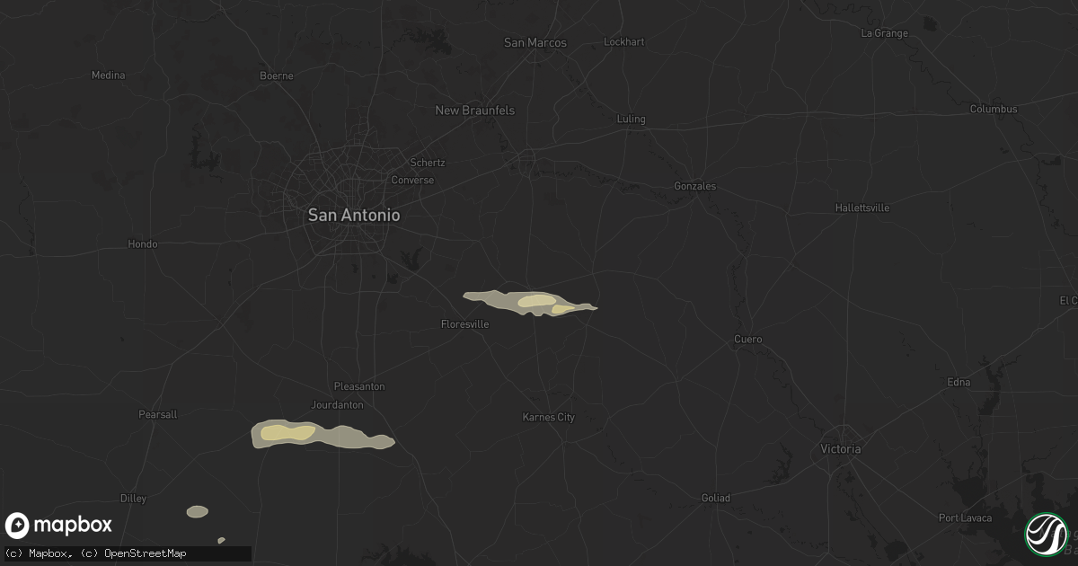 Hail map in Stockdale, TX on May 20, 2025