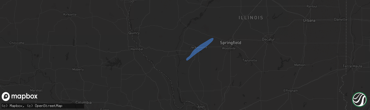 Hail map in Winchester, IL on May 20, 2025