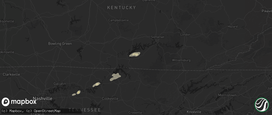 Hail map in Alpha, KY on May 20, 2026