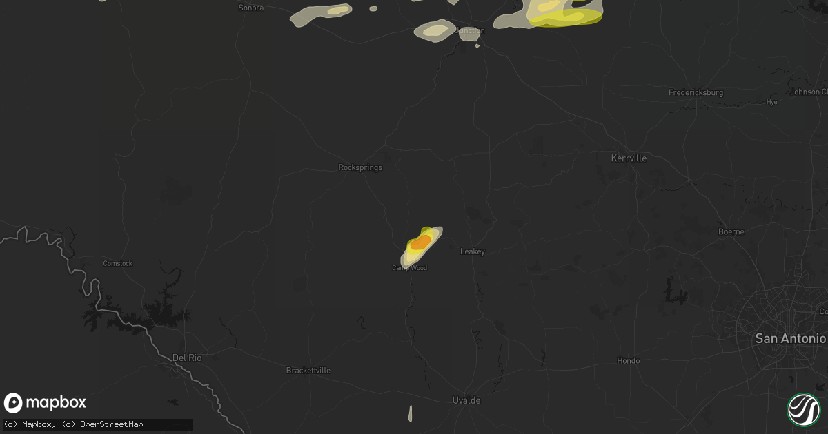 Hail map in Barksdale, TX on May 20, 2026