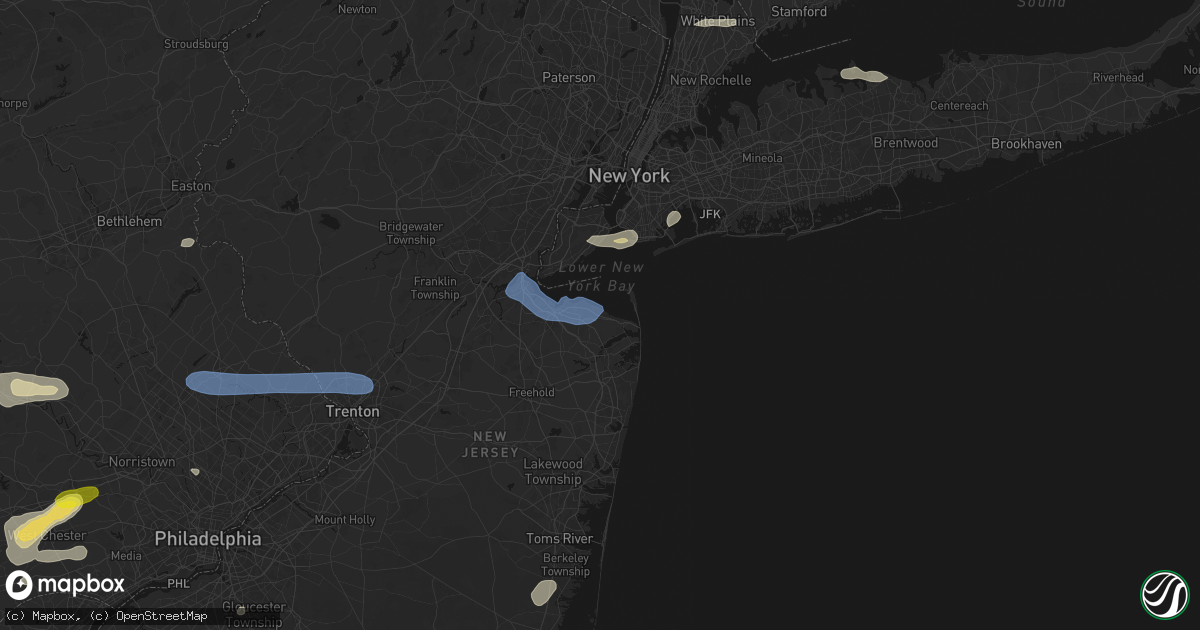 Hail map in Belford, NJ on May 20, 2026