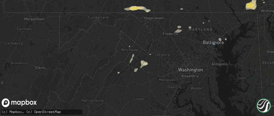 Hail map in Boyce, VA on May 20, 2026