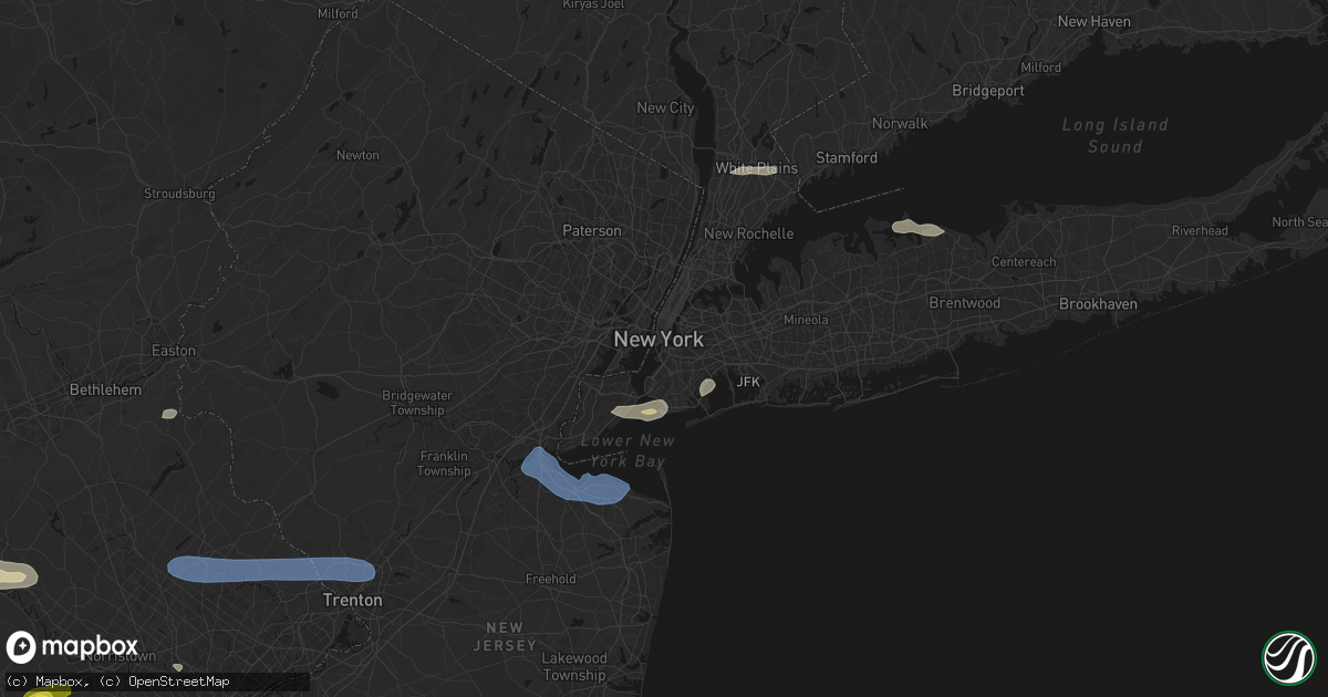 Hail map in Brooklyn, NY on May 20, 2026