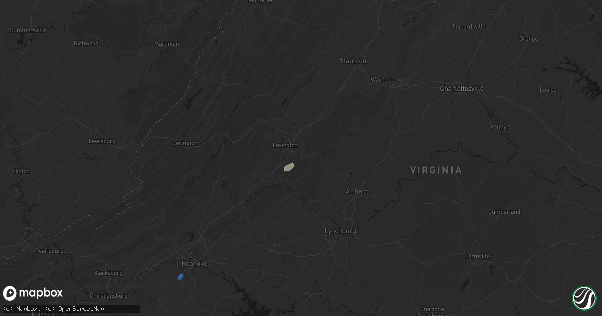 Hail map in Buena Vista, VA on May 20, 2026