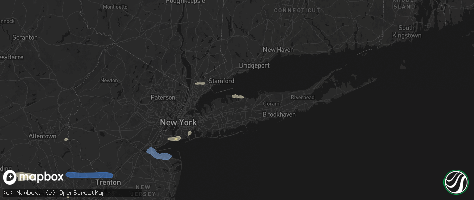 Hail map in Centerport, NY on May 20, 2026