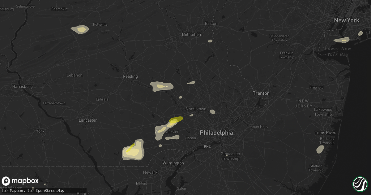 Hail map in Collegeville, PA on May 20, 2026