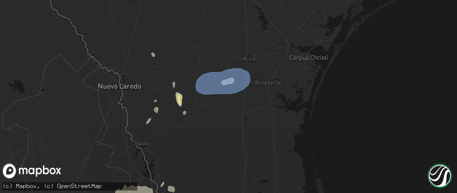 Hail map in Concepcion, TX on May 20, 2026