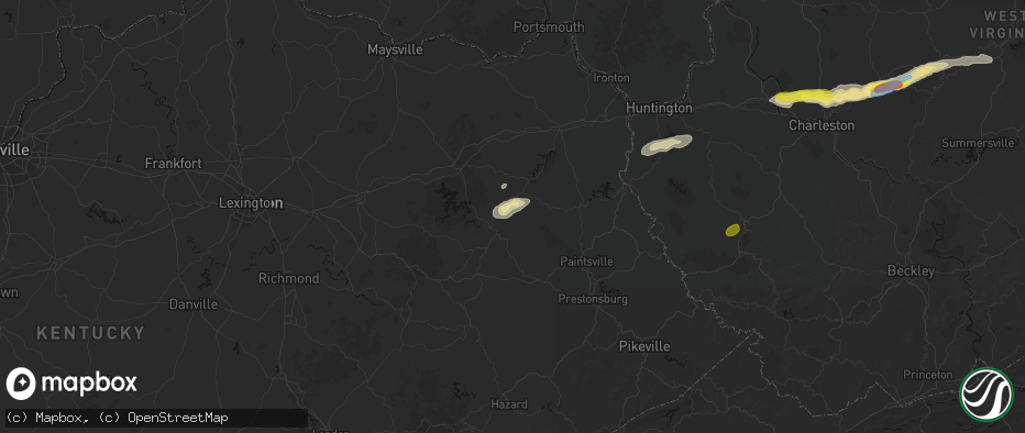 Hail map in Elkfork, KY on May 20, 2026
