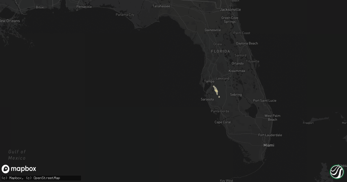 Hail map in Florida on May 20, 2026