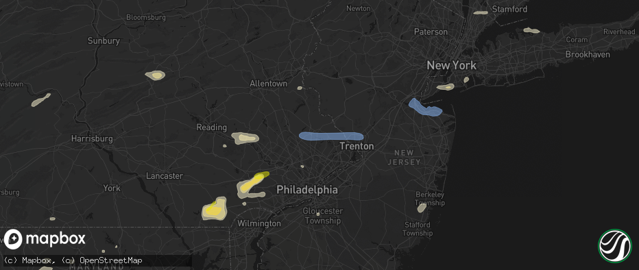 Hail map in Furlong, PA on May 20, 2026